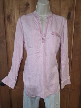 GAP Light Pink Long-Sleeve Henley Top